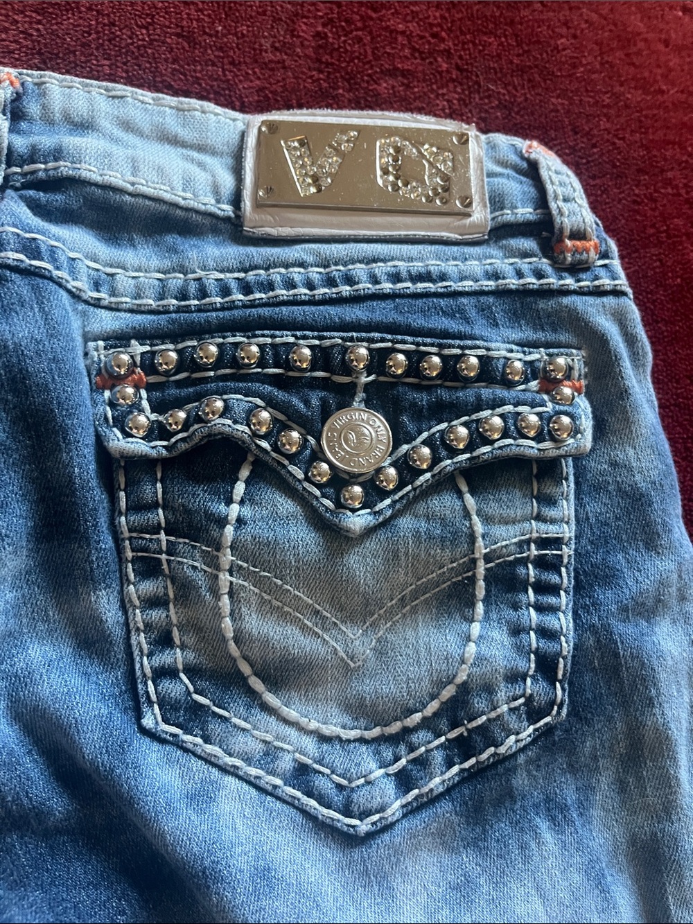 Virgin Jeans Vintage Y2K 2000 Blue Acid Wash Straight Distressed - Picture 10 of 15